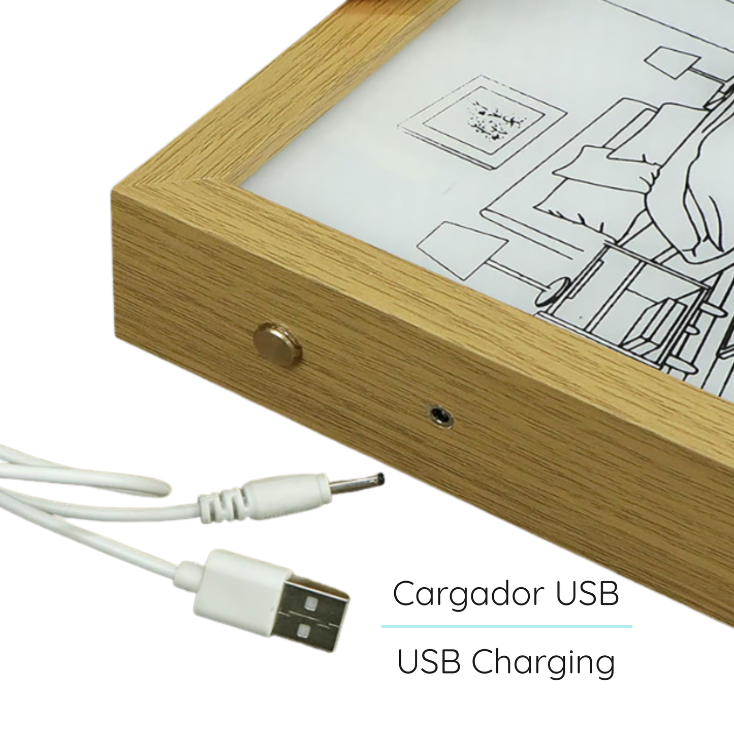 Cuadro jesus inspirativo lampara con LUZ LED 4D