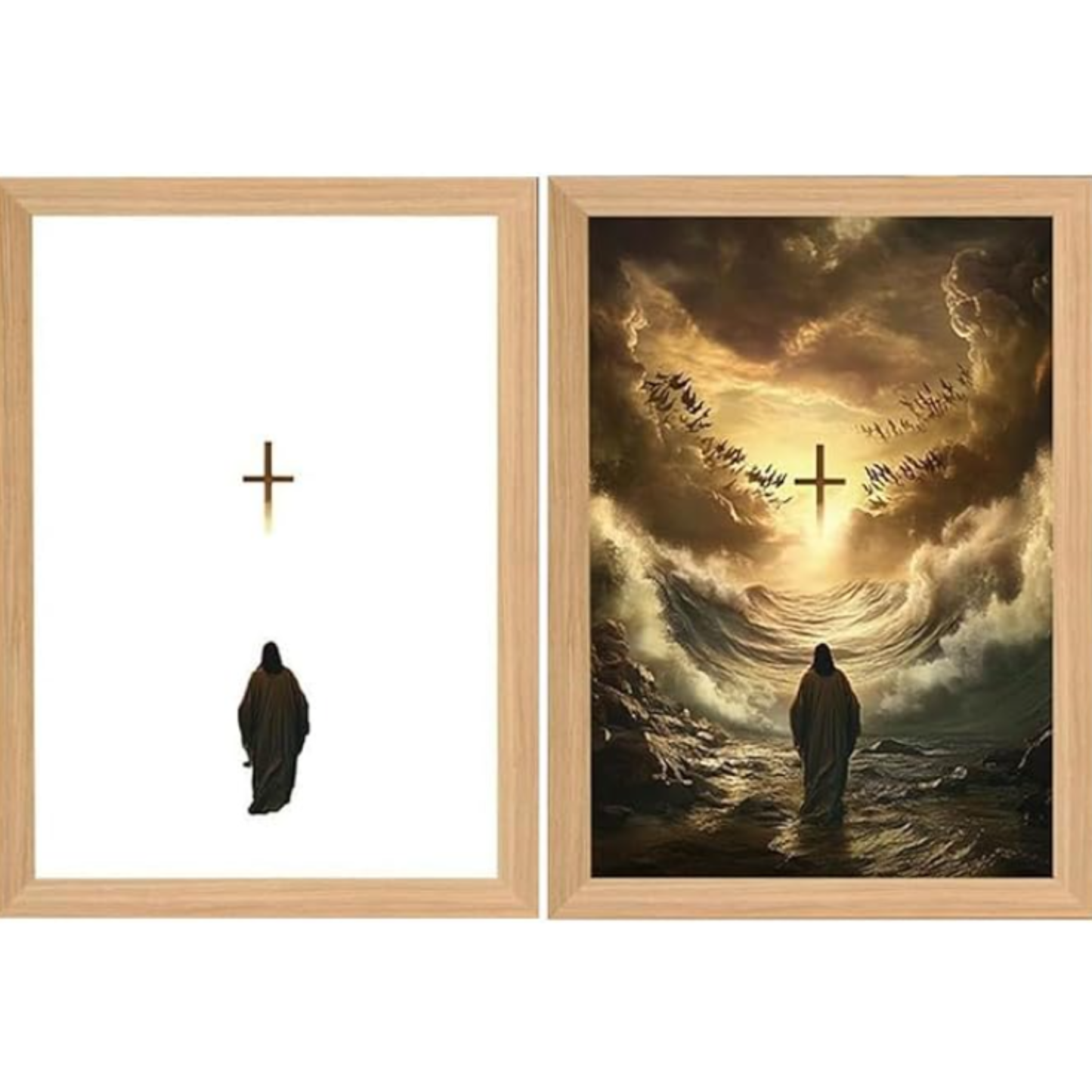 Cuadro jesus inspirativo lampara con LUZ LED 4D
