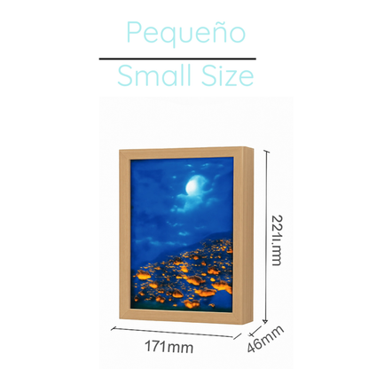 Cuadro jesus inspirativo lampara con LUZ LED 4D