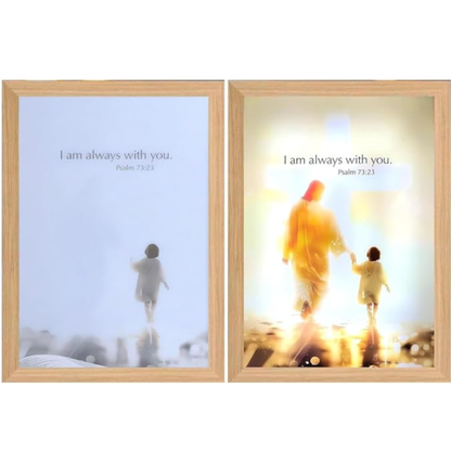 Cuadro jesus inspirativo lampara con LUZ LED 4D