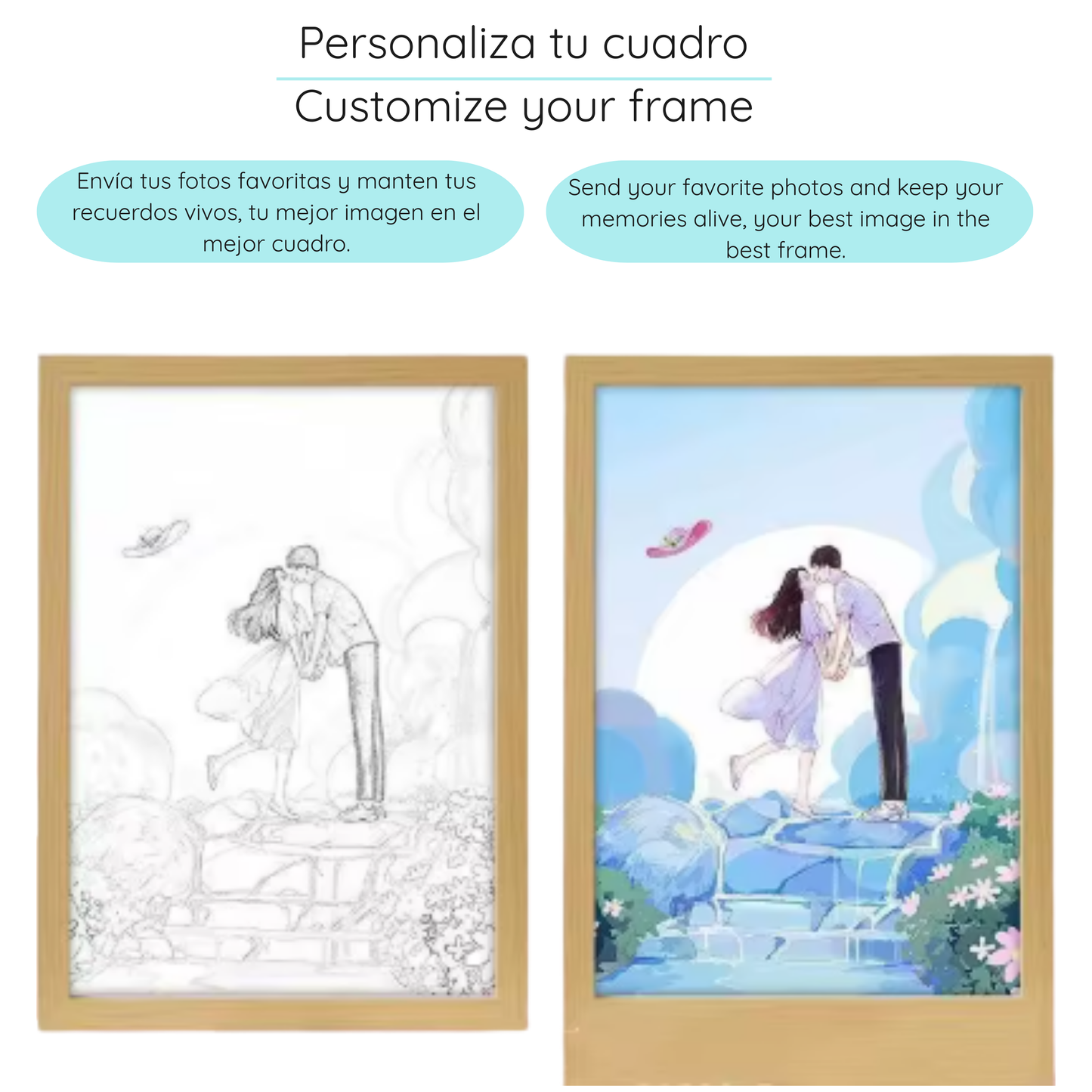 Cuadro jesus inspirativo lampara con LUZ LED 4D