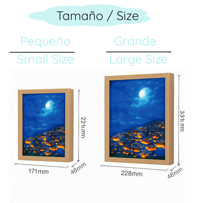 Cuadro jesus inspirativo lampara con LUZ LED 4D